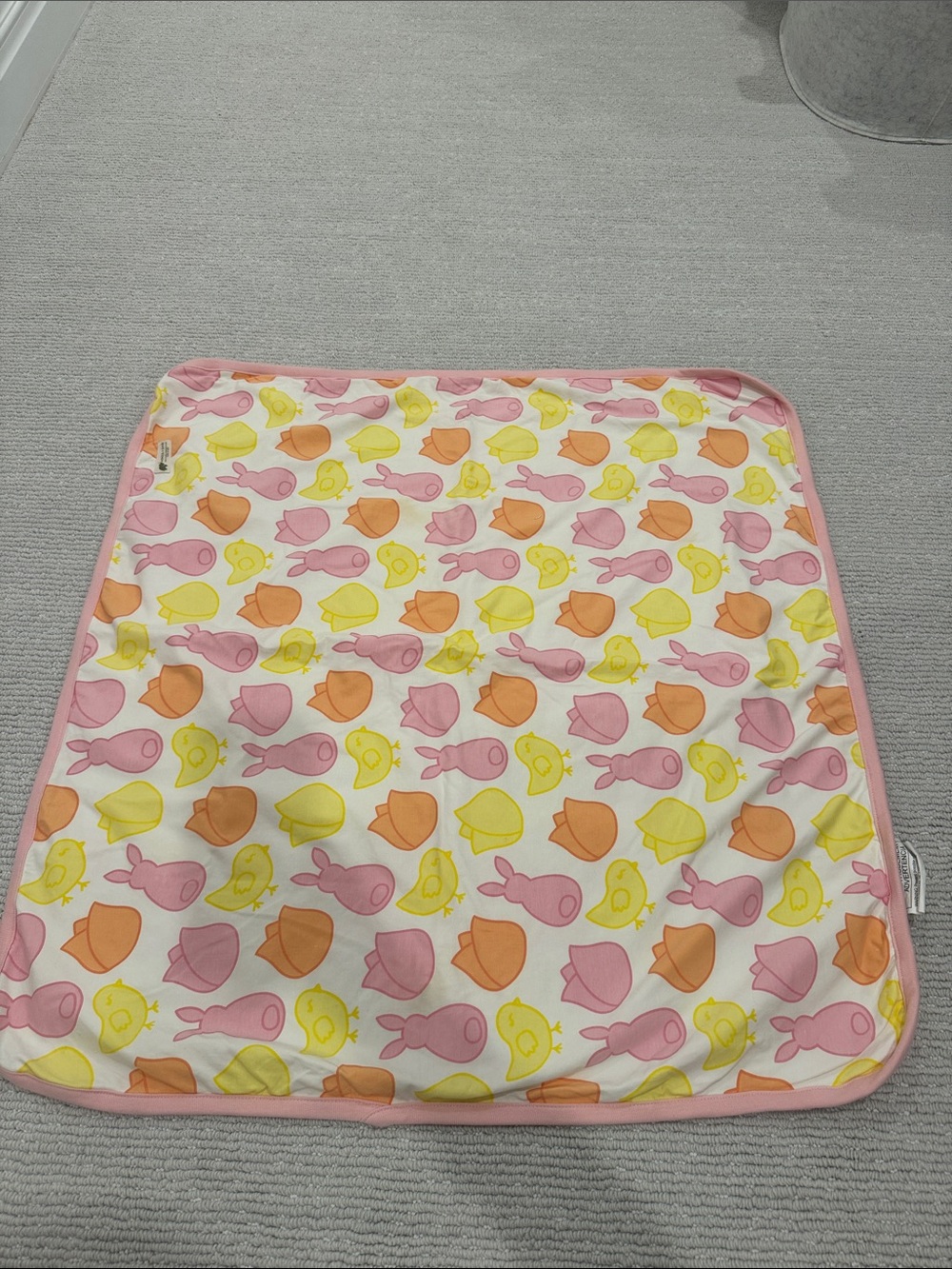 Monica + Andy Baby Blanket with Pink, Orange & Yellow Birds